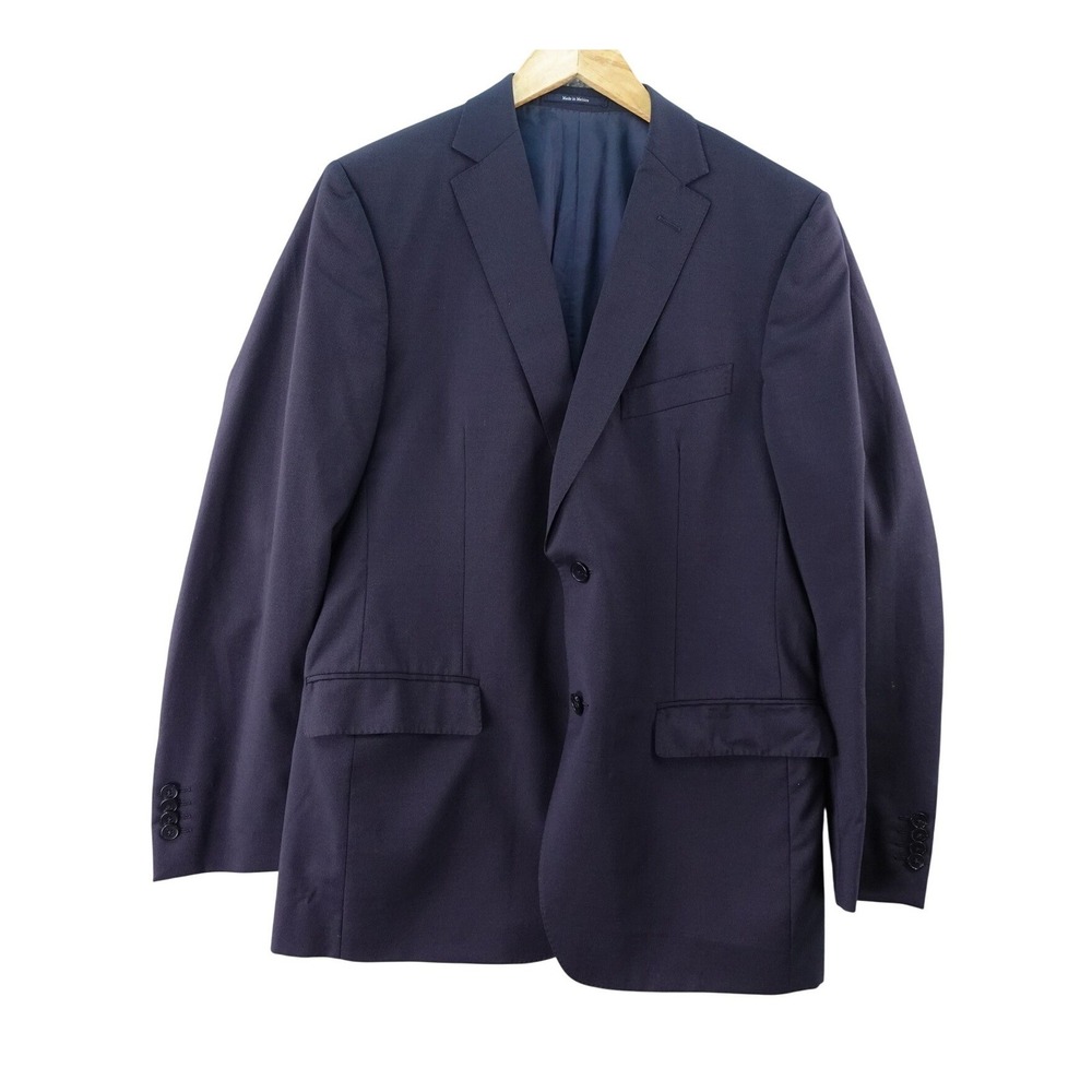 Zegna Men's Size 50R Navy Wool Blend‎ Suit Jacket Blazer Business Preppy Office